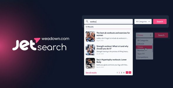 适用于 Elementor、Gutenberg 和 Bricks 的 WordPress 搜索插件 – JetSearch