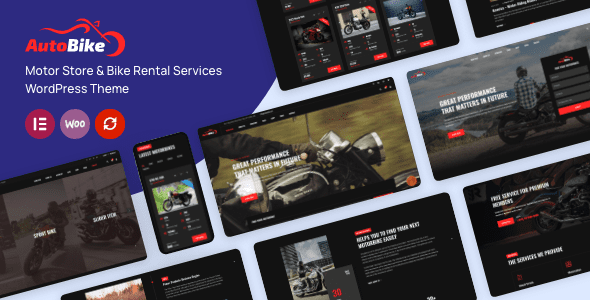 摩托车商店和自行车租赁服务 WordPress 主题 – Autobike 1.1.3