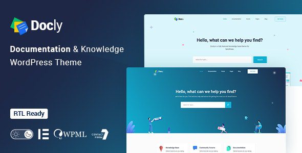 Docly 2.1.5 – 文档和知识库 WordPress 主题，带 bbPress 帮助台论坛