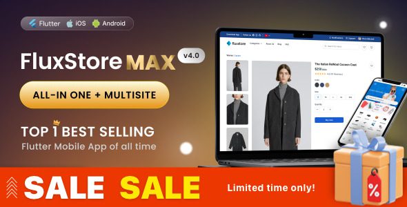 FluxStore MAX 5.4 – 适用于各种规模企业的一体化多站点电子商务 Flutter 应用