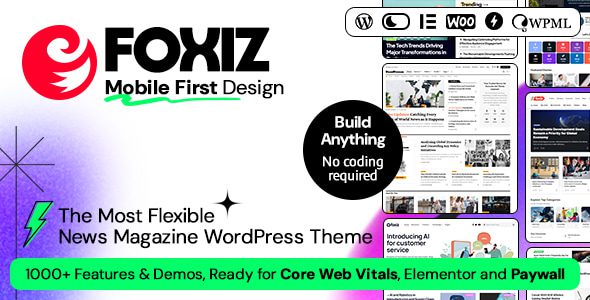 报纸新闻和杂志WordPress 主题 – Foxiz 2.6.8