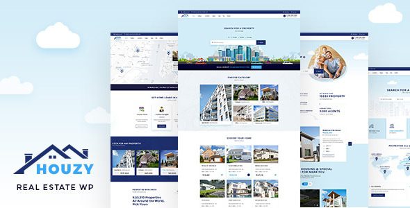 房地产 WordPress 主题 住宅和商业开发商主题 – Houzy 3.0