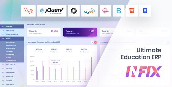 InfixEdu School 9.0.3 – 学校管理系统软件
