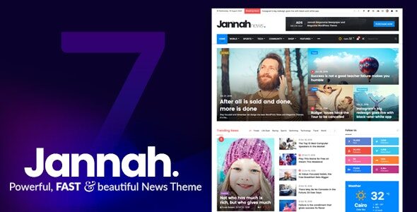 Jannah 7.6.0 – 报纸杂志新闻 BuddyPress WordPress 主题