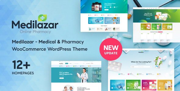 药房医疗 WooCommerce WordPress 主题 – Medilazar 1.3.1