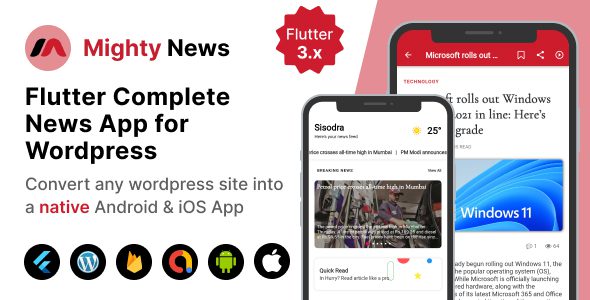 Mighty News 4.1.0 – 带有 WordPress 后端的 Flutter 新闻应用