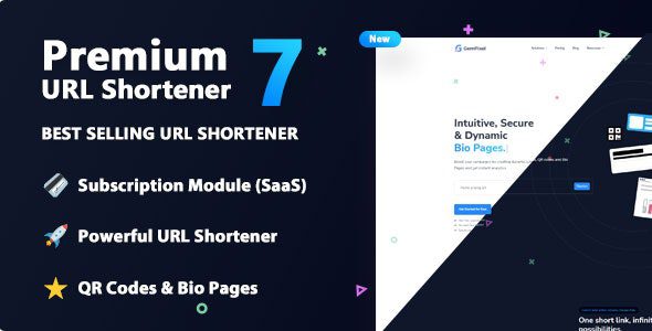 Premium URL Shortener 7.7 – 链接缩短器、个人主页和二维码