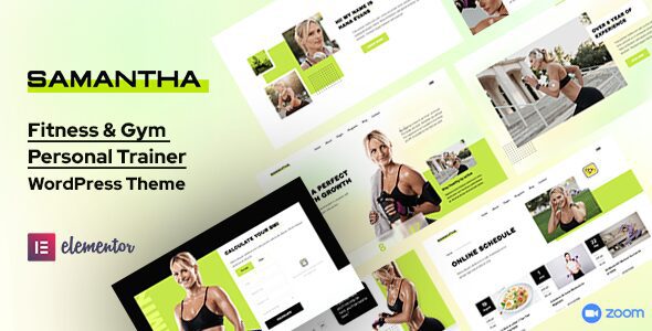 Samantha 1.2.0 – 私人教练和健身 WordPress 主题