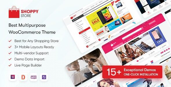ShoppyStore 3.7.23 – 多用途 Elementor WooCommerce WordPress 主题(15+ 个主页和 3 个移动布局)