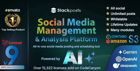 Stackposts 9.0.2 – 社交媒体管理和营销 SaaS 平台