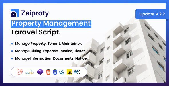 Zaiproty 4.6 – 物业管理 Laravel 脚本