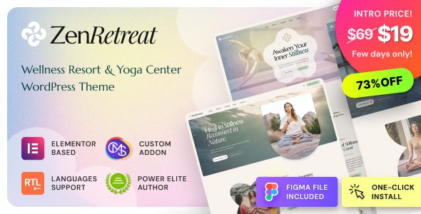 Zen Retreat 1.0.1 – 健康度假村、水疗和瑜伽 WordPress 主题
