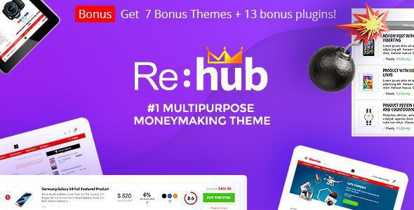 Rehub 19.9.9.1 – 价格比较,多供应商市场 WordPress 主题